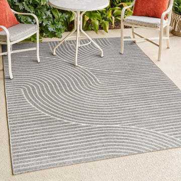 Skagen Minimalist Curve Geometric Area Rug